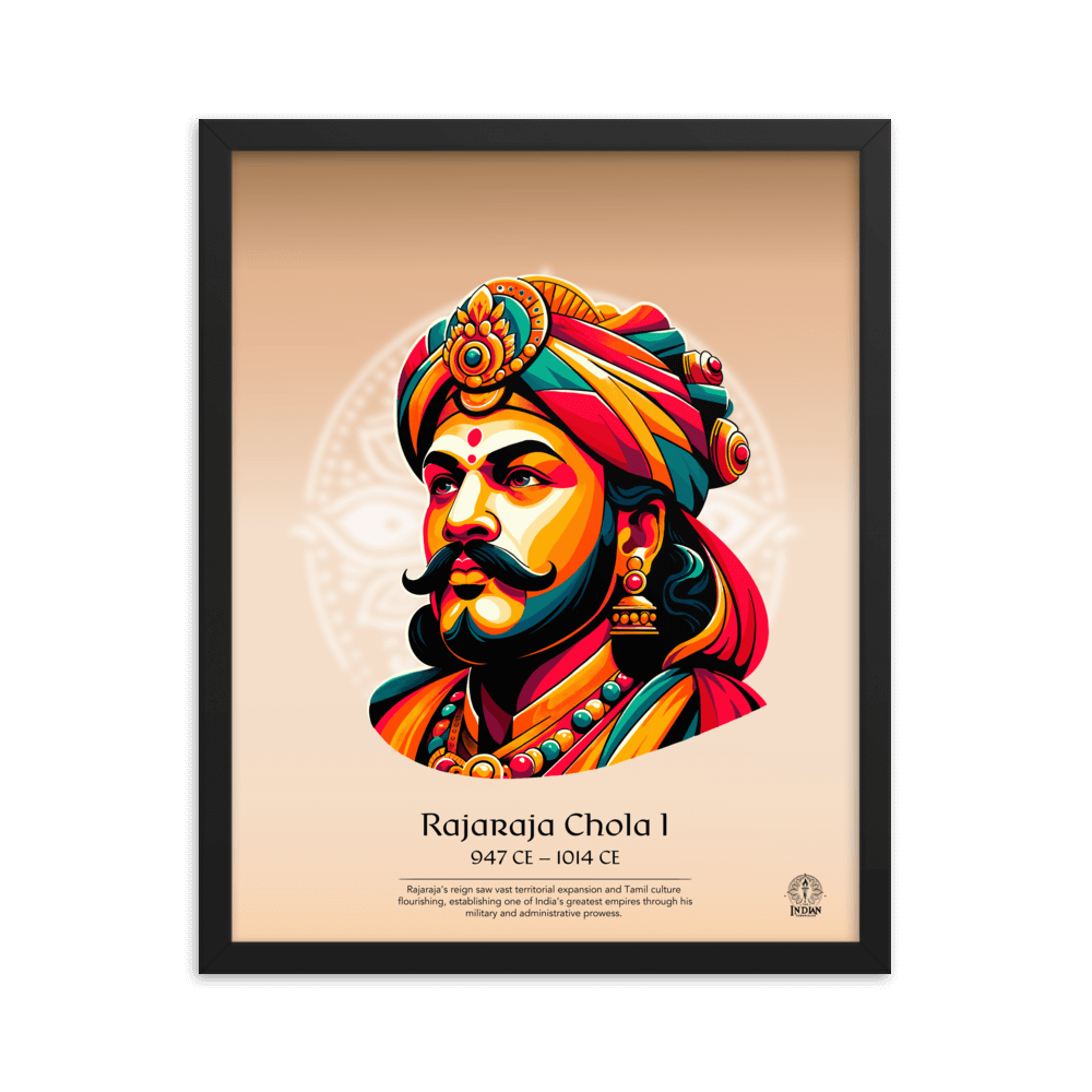 Rajaraja Chola I Framed Poster - The Indian Chronicles