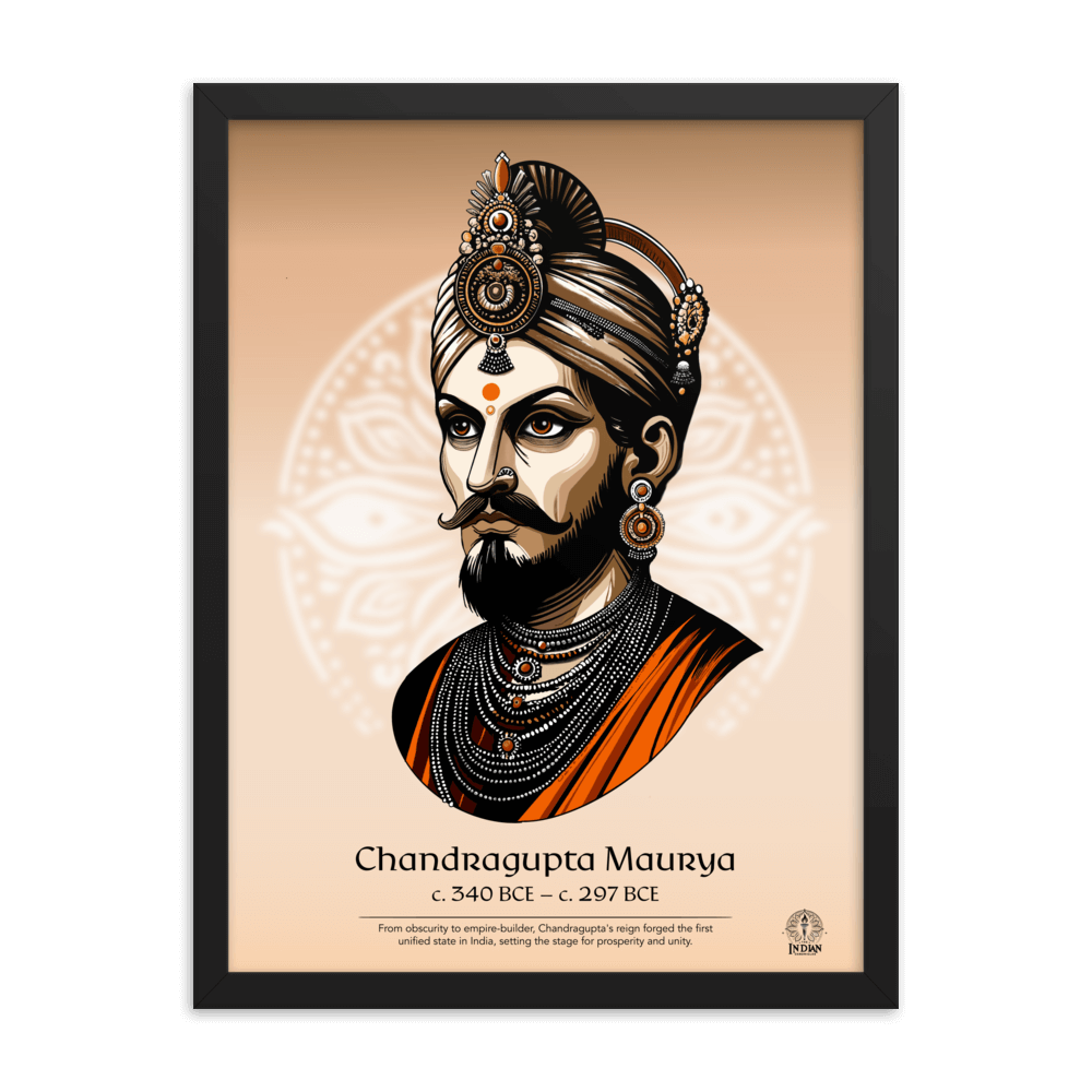 Chandragupta Maurya Framed Poster - The Indian Chronicles