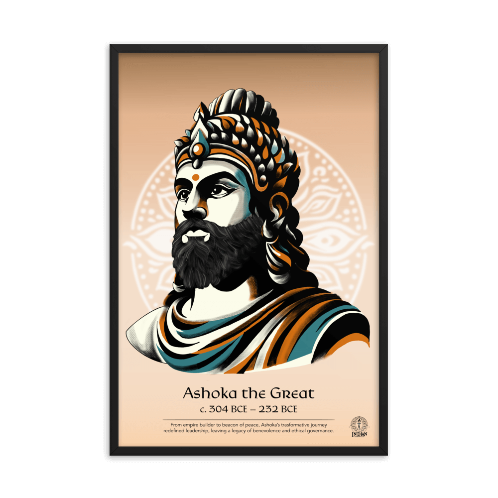 Ashoka the Great Framed Poster - The Indian Chronicles