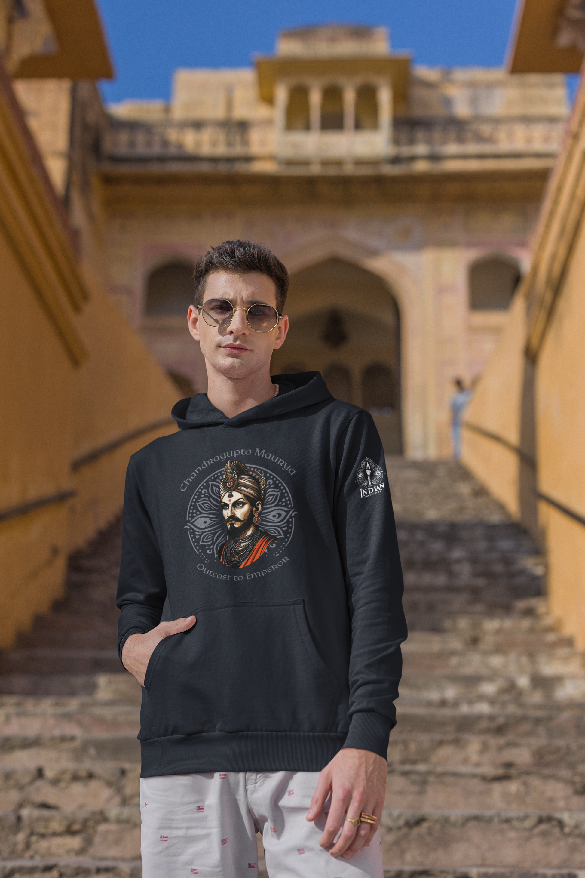 Chandragupta Maurya Hoodie (Unisex) - The Indian Chronicles