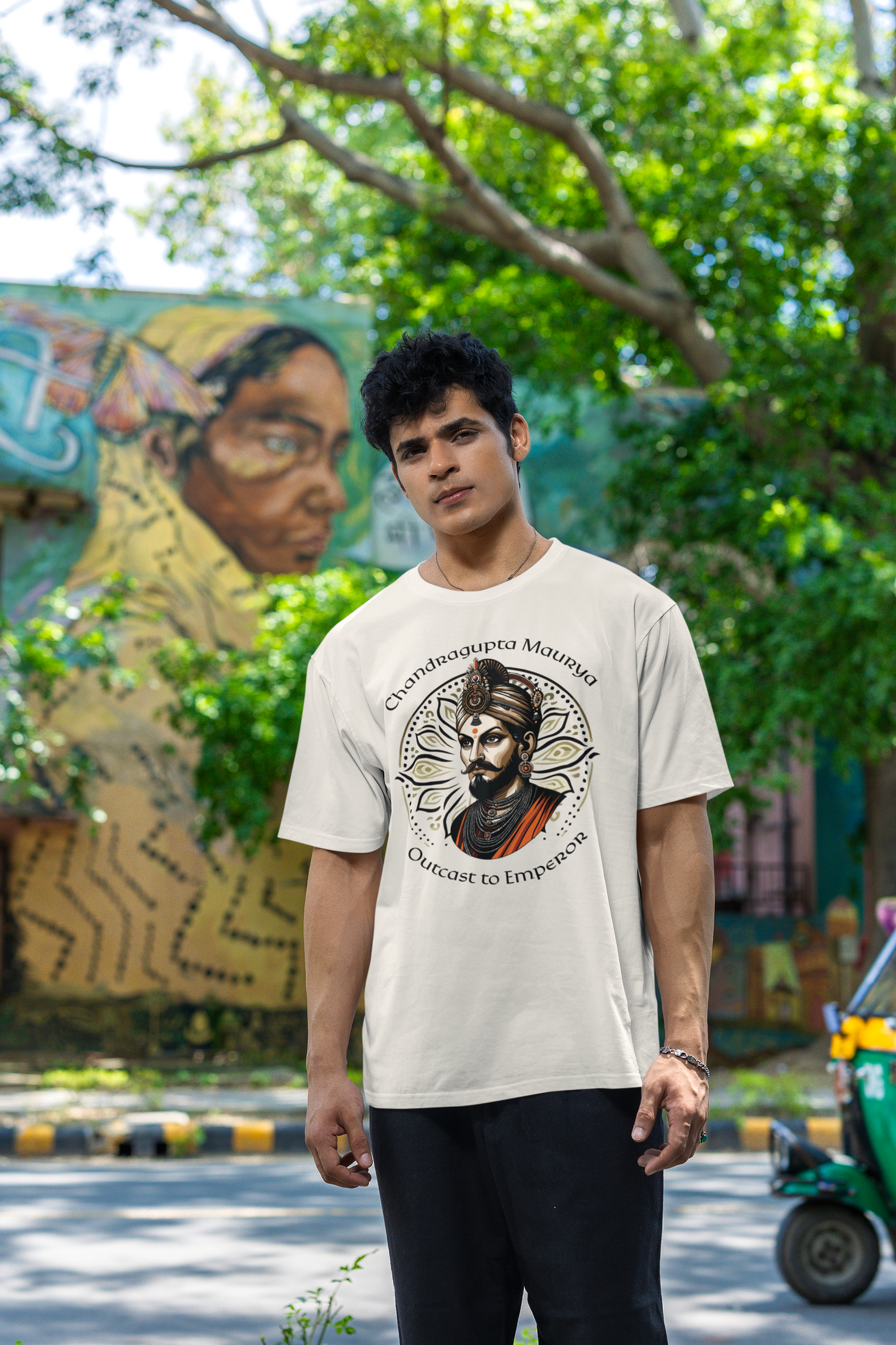 Chandragupta Maurya Oversized T-Shirt (Unisex) - The Indian Chronicles