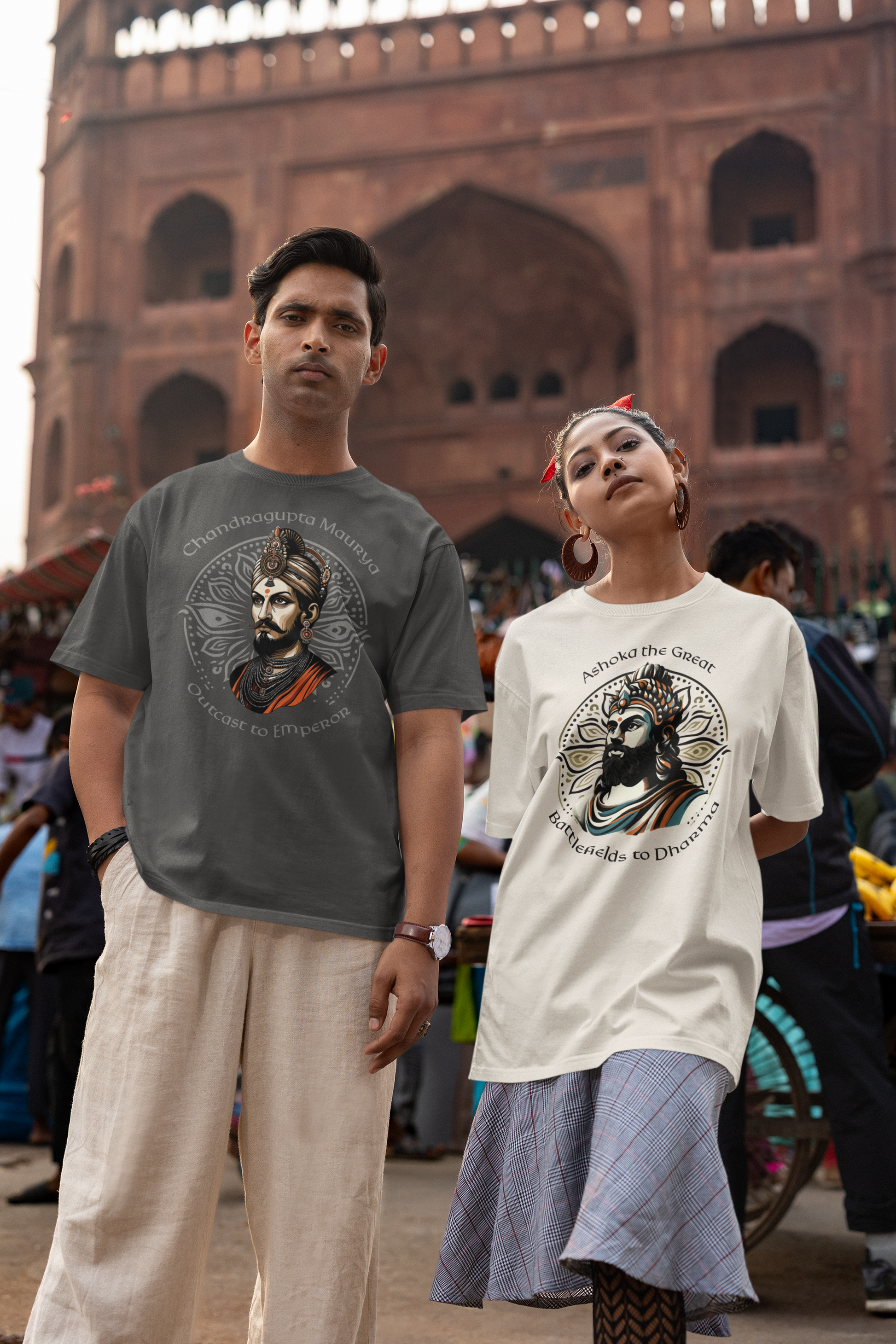 Ashoka the Great Oversized T-Shirt (Unisex) - The Indian Chronicles