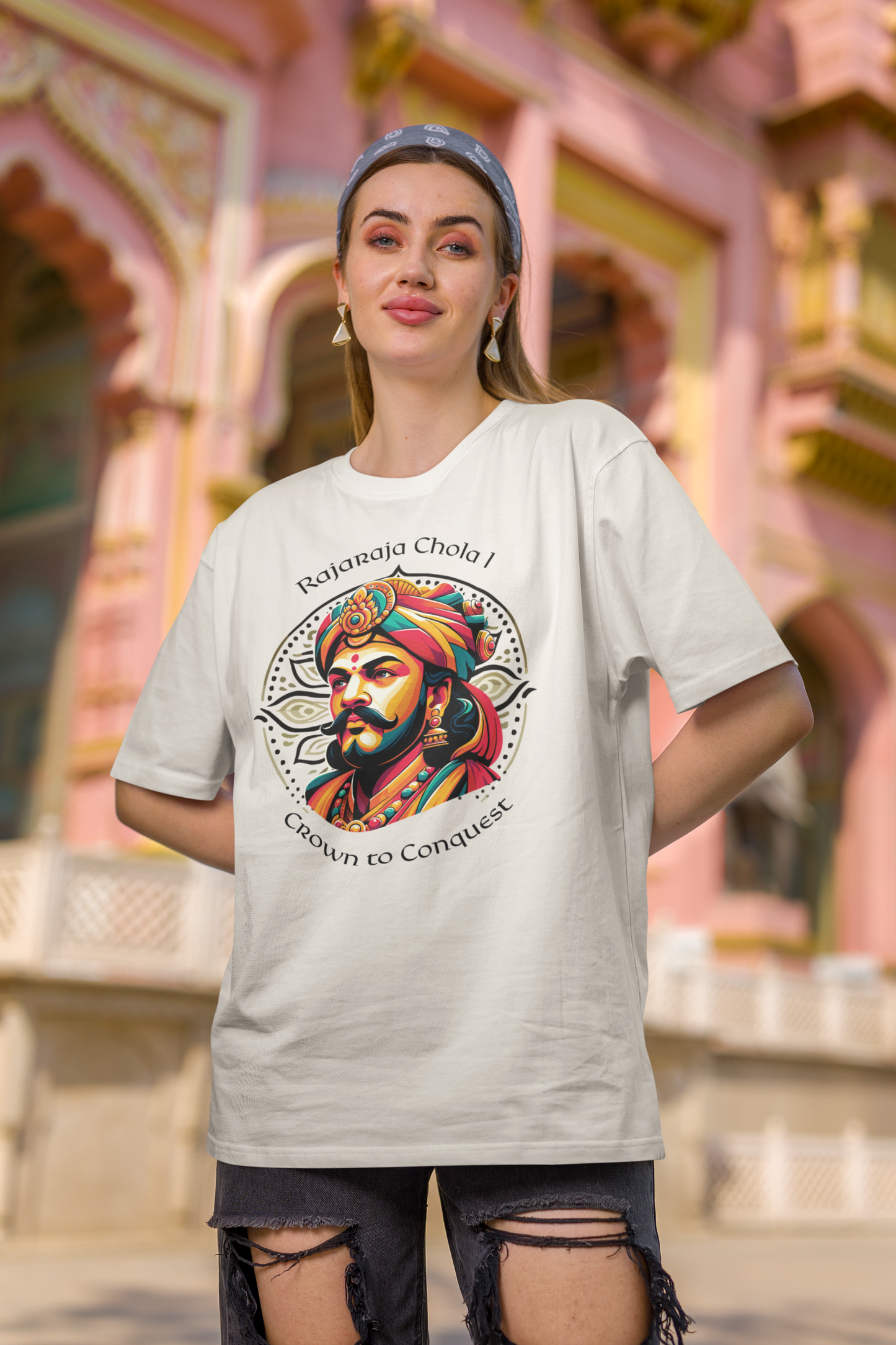 Rajaraja Chola I Oversized T-Shirt (Unisex) - The Indian Chronicles